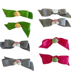 8 pair of Toddler / Baby /Spring Clip in bows.